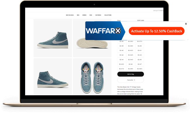 Get Cash Back on every purchase at WaffarX!